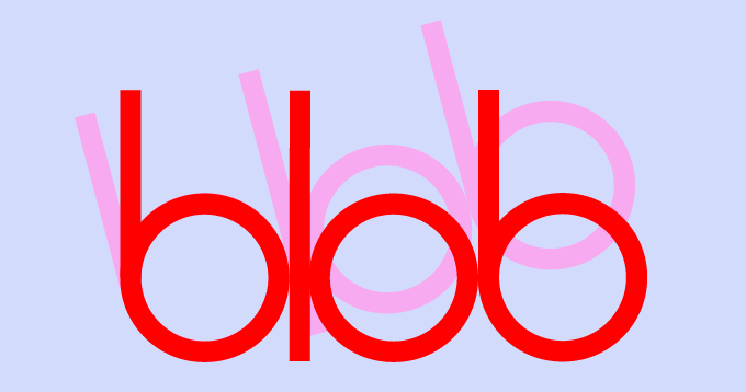 very early attempt at a blob blob logo
