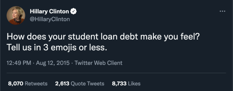 hillary-clinton-student-debt-emoji-tweet