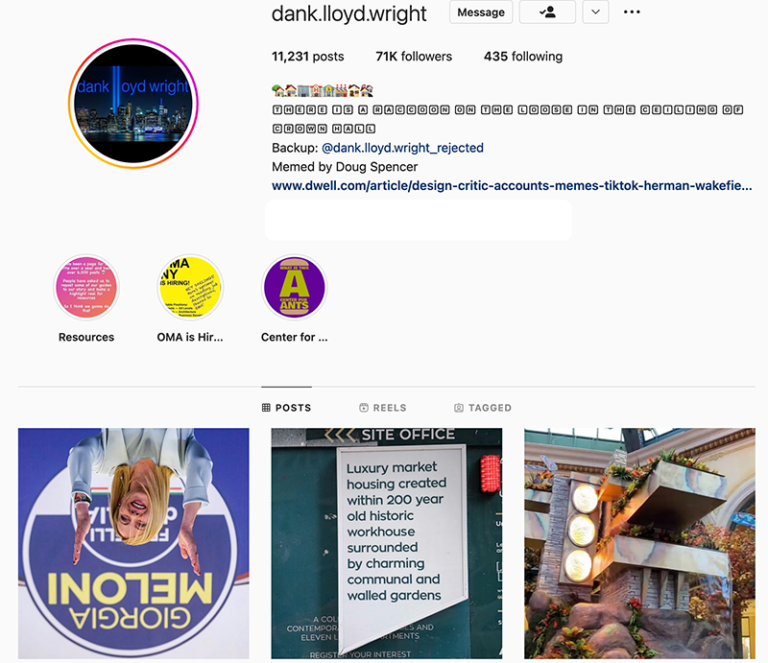 dank lloyd wright instagram