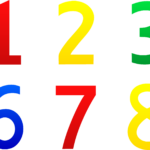 numbers 0-9 listed in colors