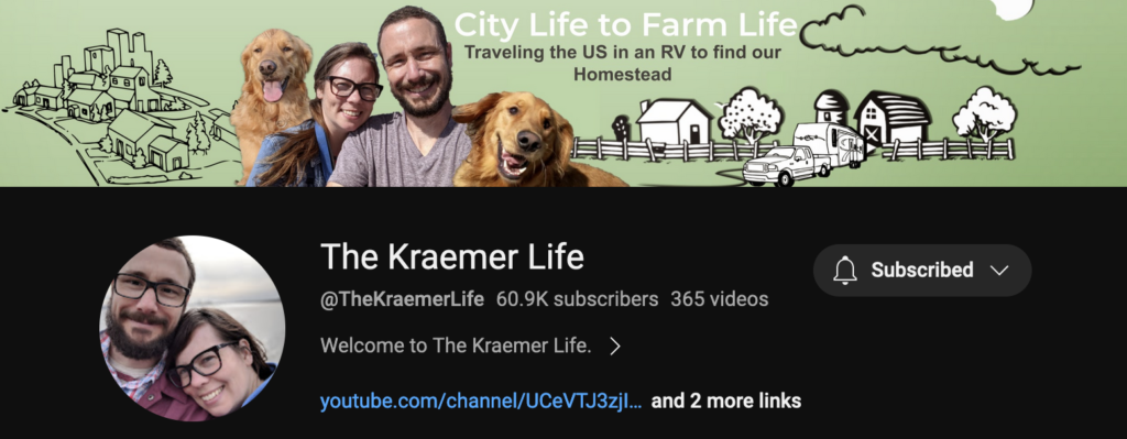 kraemer life youtube page