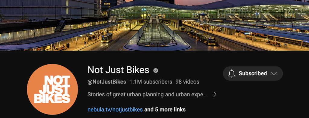 not just bikes youtube page