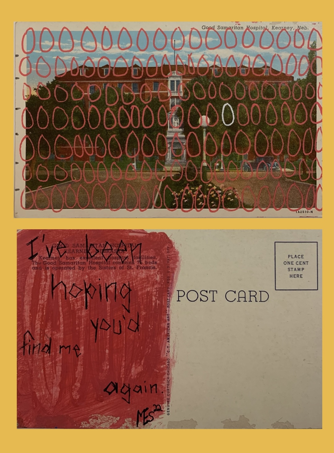 postcard art find me again