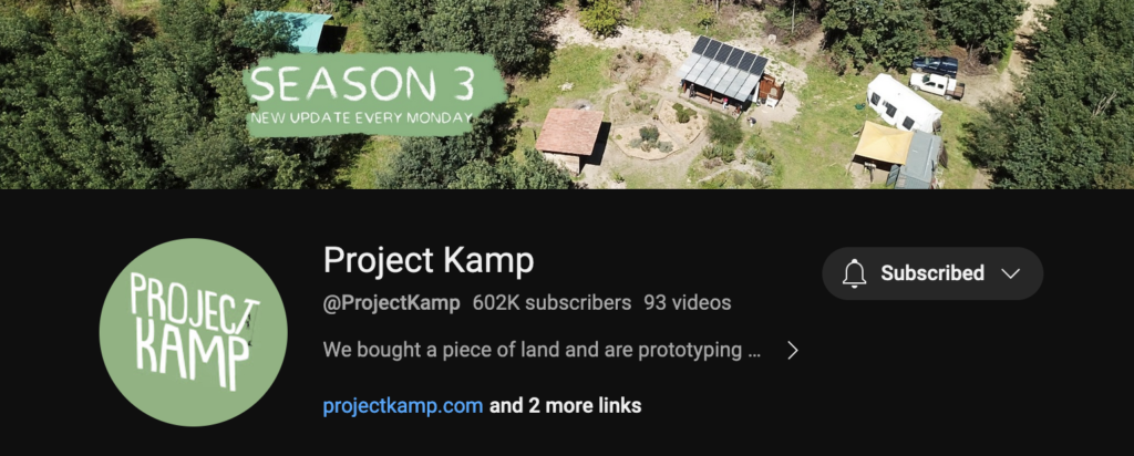 project kamp youtube page