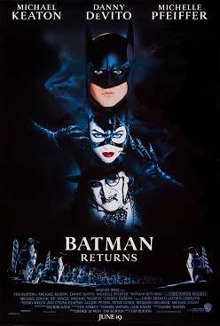 batman returns keaton devito pfeiffer poster black