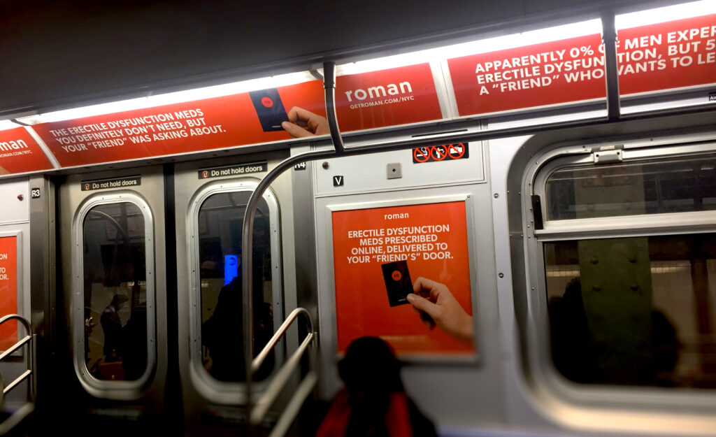 roman nyc subway ad