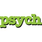 psych tv show log basic white and green