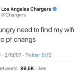 the la chargers pf changs tweet from 2007